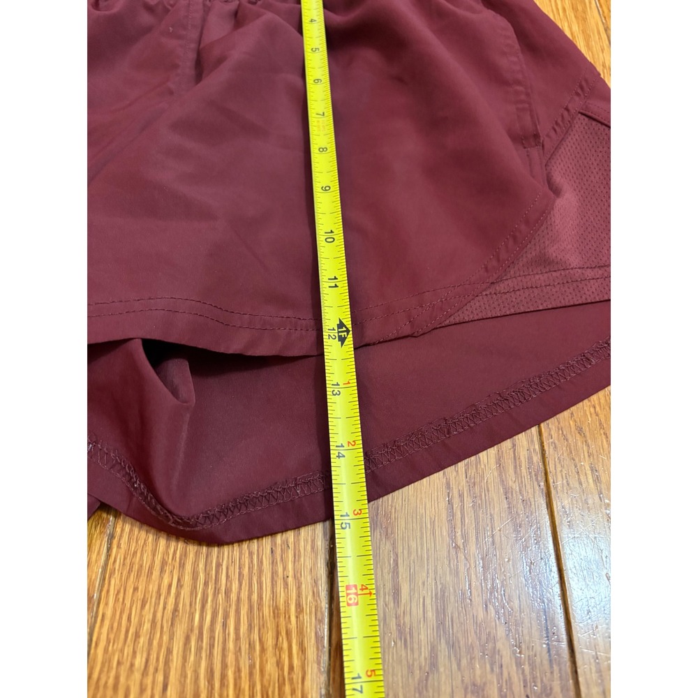 Athletic Works Womens Burgundy Running Shorts lined Mesh Panels Size M medium - Picture 7 of 8